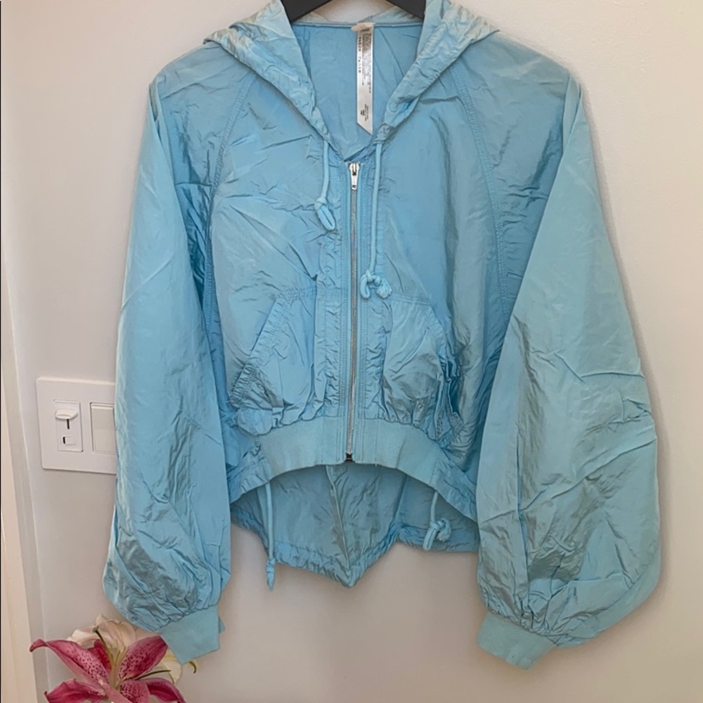 Cropped Free People Movement Turquoise Jacket